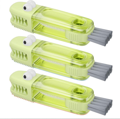 3 in 1 Cup Lid Gap Cleaning Brush Set, Multifunctional Bottle Cleaning Brush, Silicone Cup Lid Gap Cleaner, Home Kitchen Crevice Cleaning Tools (Multicolored)