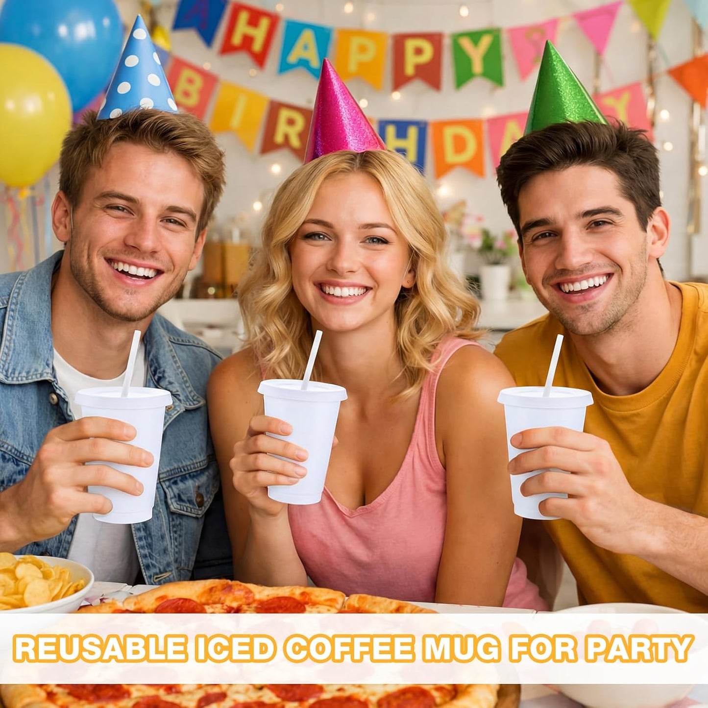 Sieral 30 Pack Cups with Lids and Straws Kids Tumbler with Straw Reusable Water Bottle Iced Coffee Travel Mug Adults Plastic Cups for Parties 16 oz (Candy Colors)