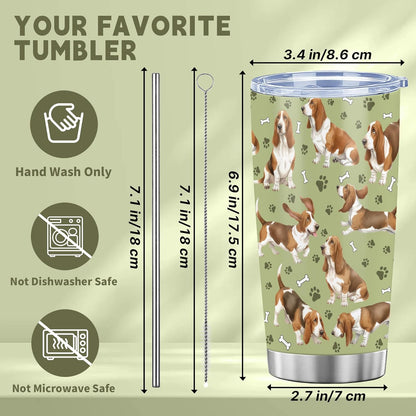 Beagle Gifts for Women Men, 40oz Stainless Steel Insulated Tumbler Travel Cup Mug, Funny and Unique Beagle Gifts for Dog Lover - Colors B