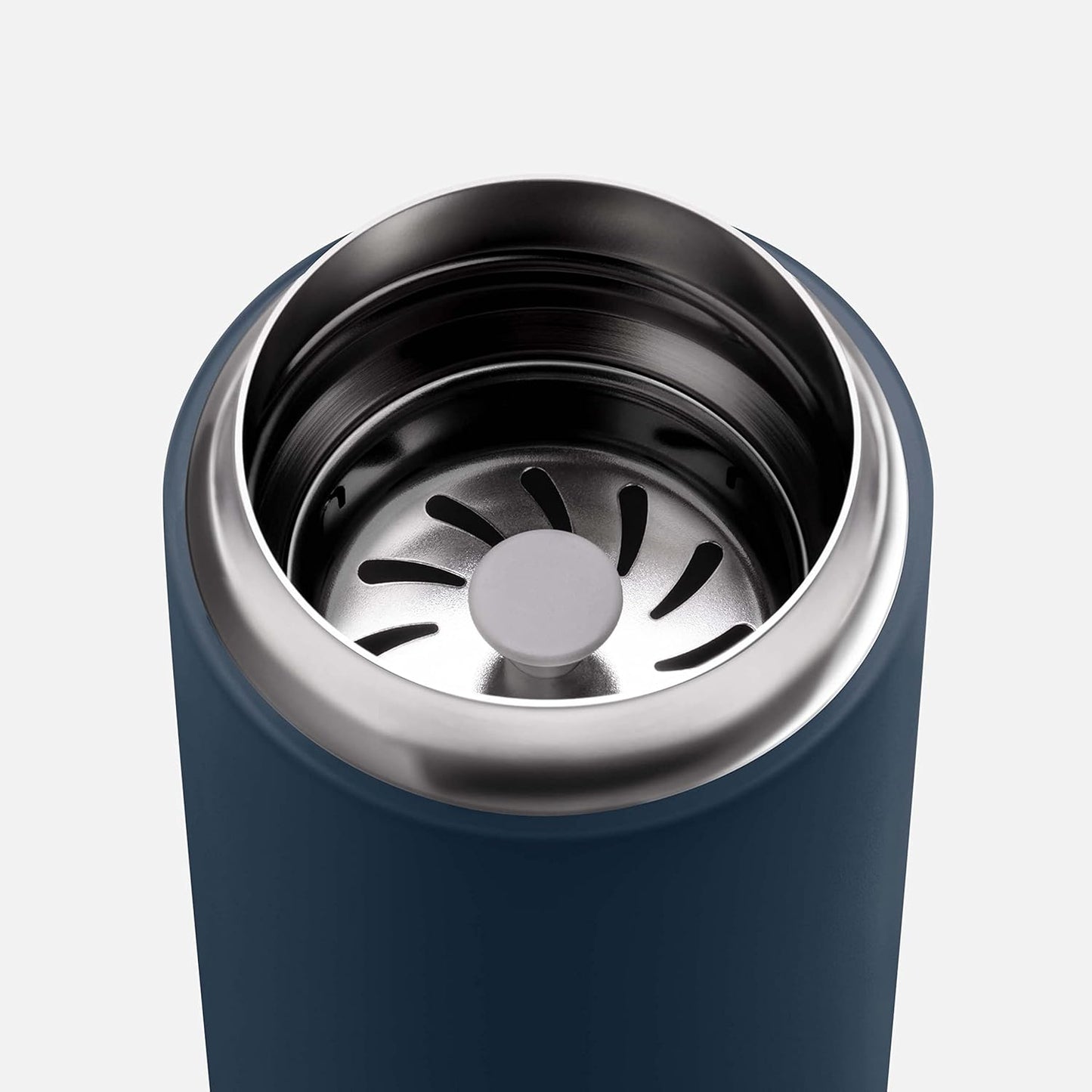 Fellow 16 oz Carter Move Travel Mug - Vacuum-Insulated Stainless Steel Travel Coffee Mug - Coffee Tumbler with Ceramic Interior and Splash Guard - Matte Black