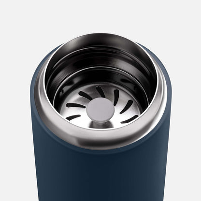 Fellow 16 oz Carter Move Travel Mug - Vacuum-Insulated Stainless Steel Travel Coffee Mug - Coffee Tumbler with Ceramic Interior and Splash Guard - Matte Black