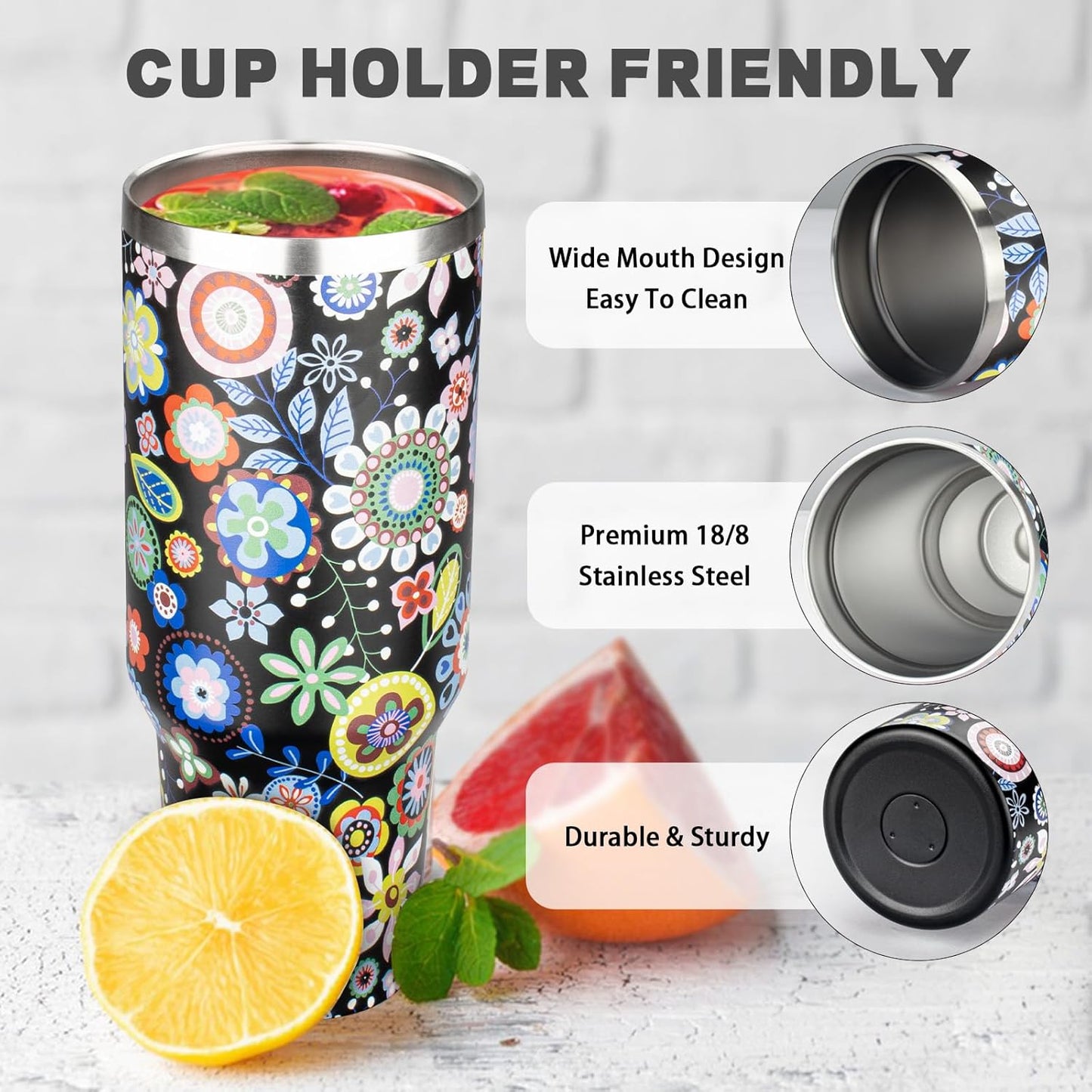 20 oz Tumbler with Lids and Straws, Stainless Steel Insulated Coffee Tumbler, Double Wall Vacuum Insulated Travel Mug Cup, Leakproof Thermal Coffee Cup for Hot and Cold Drinks (azure blue)