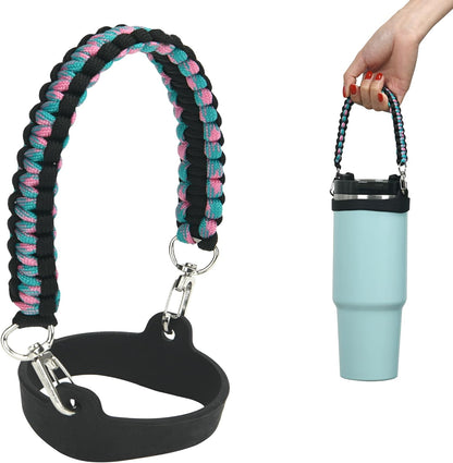 Wongeto Paracord Handle Strap for Stanley Cup - Heavy Duty Compatible with Stanley 40oz 30oz Tumbler, Stanley Cup Accessories