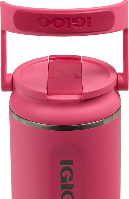 Igloo 20 oz Stainless Steel Tumbler | Sport Sipper Bottle | Thrift Pink