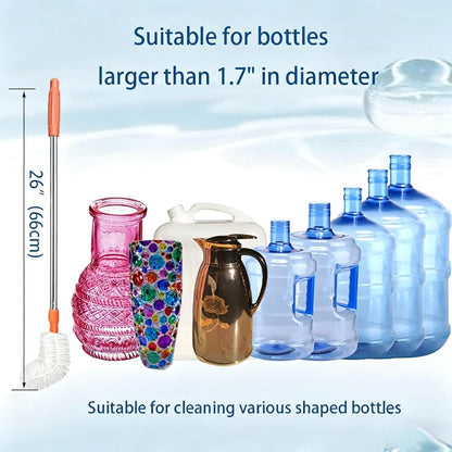 2-Pack Bucket Brush, Kettle Brush, Cleaning Extra Long Bottles, Gallon Jug Cleaner, Water Bottle Cleaner, Stainless Steel，Multi-Scenario