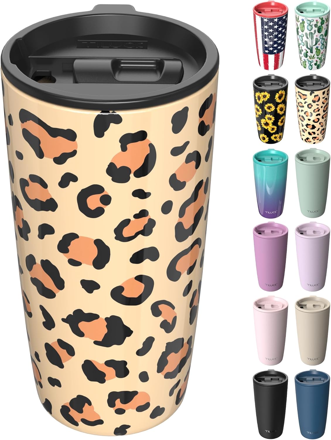 TILUCK 20 oz Insulated Tumbler with BPA-Free Lid, Stainless Steel Vacuum Travel Coffee Mug, Double Wall Coffee Tumbler（20oz，Matte DarkBlue）