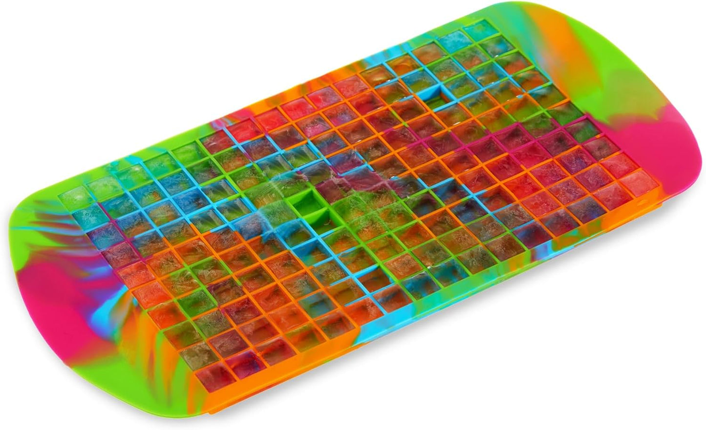 Host Ice Cube Tray, Makes Four 5-Inch Long Cubes, Durable Silicone Trays with Easy Release Design, Perfect for Water Bottles and Highball Glasses, Home Bar Accessories, Set of 1, Marble