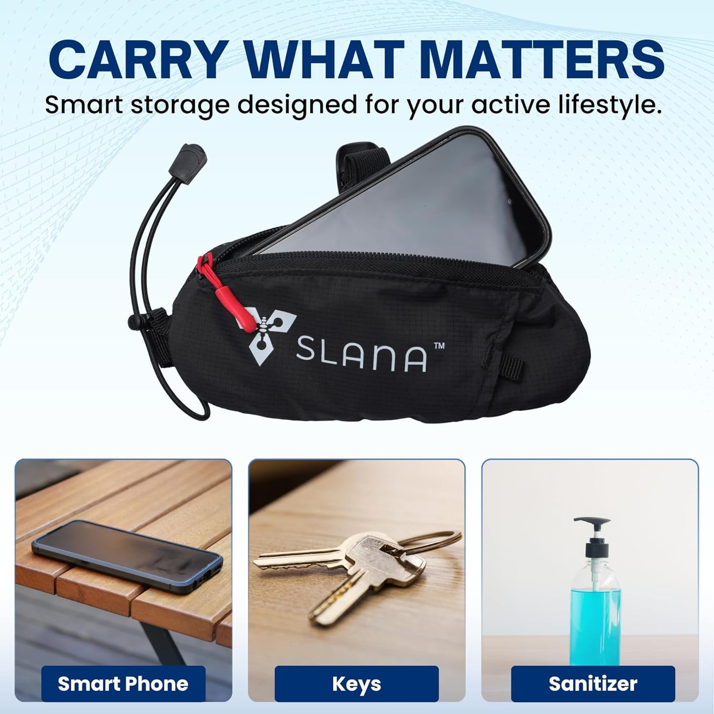 Handheld Running Water Bottle 18 oz – Grip-Free Collapsible Water Bottles for Running with Adjustable Strap & Thumbhole, Expandable Phone Pocket, Race Cap for One-Hand Drinking