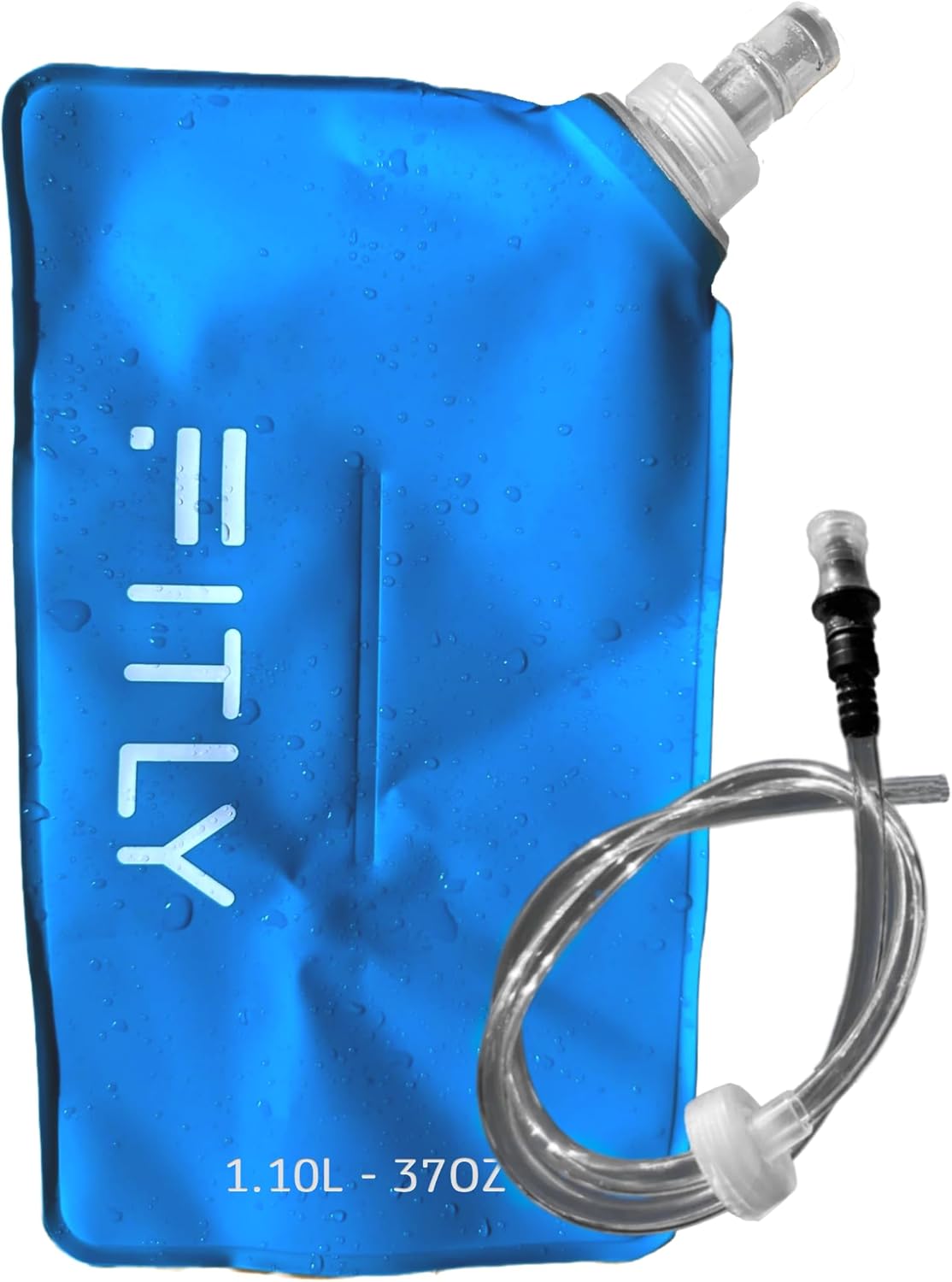FITLY Soft Flask - Shrink As You Drink Soft Water Bottle for Hydration Pack - Folding Water Bottle Ideal for Running, Hiking, Cycling, Climbing & Rigorous Activity