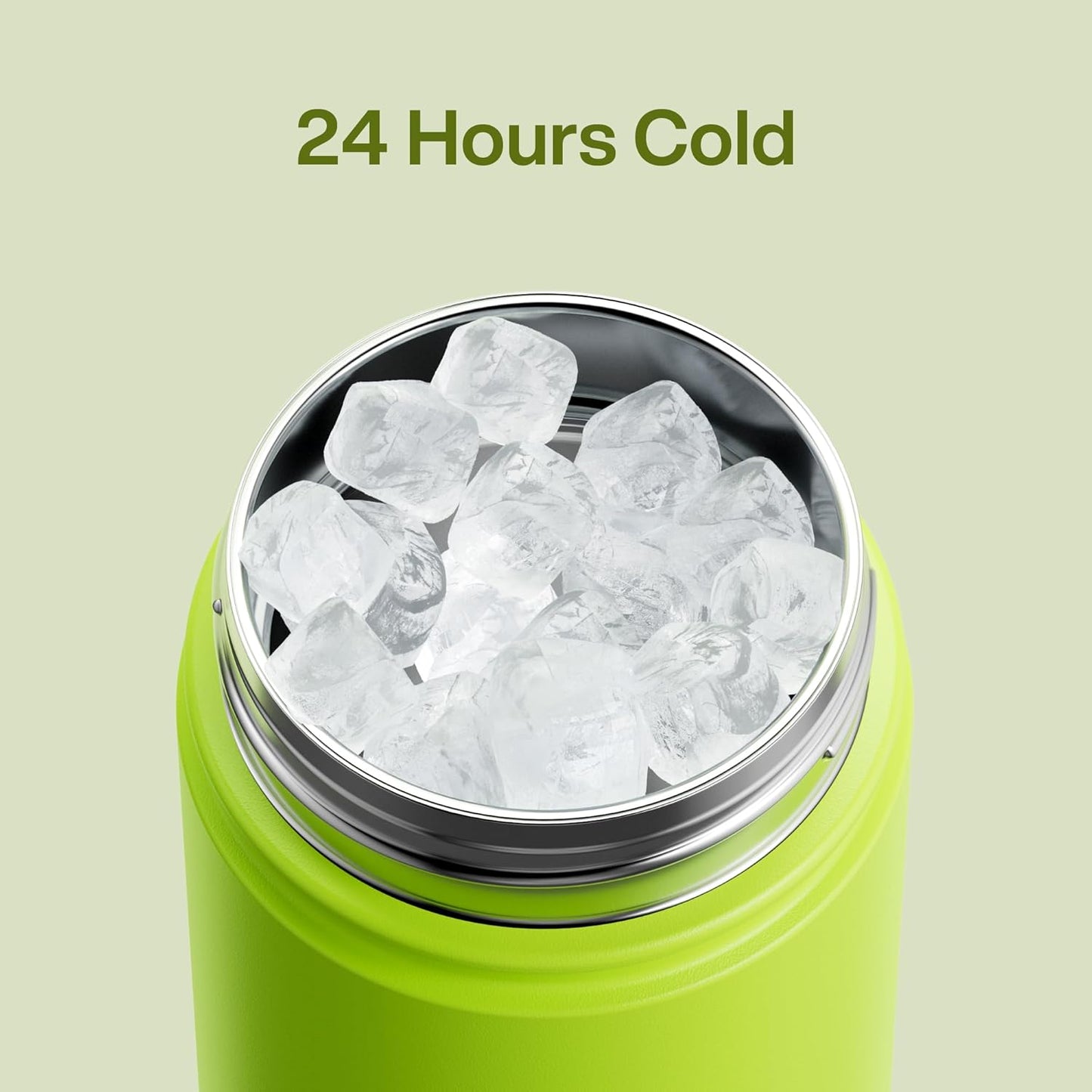 ENCOOL Insulated Water Bottle with Straw Stainless Steel Water Bottle, Leak-Proof, BPA-Free, Double Wall Vacuum Keeps Cold for 24 Hours for Sports, Travel, School (26 oz, Cotton Candy) - Colors A