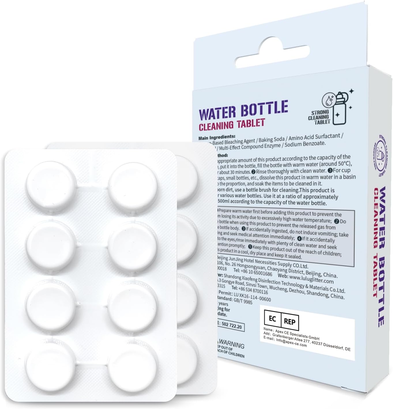 Water Bottle Cleaning Tablets for Bottle Bright-Clean Stainless Steel, Thermos and Reusable Water Bottles – Cleaning Tablets are Easy and Safe to Use