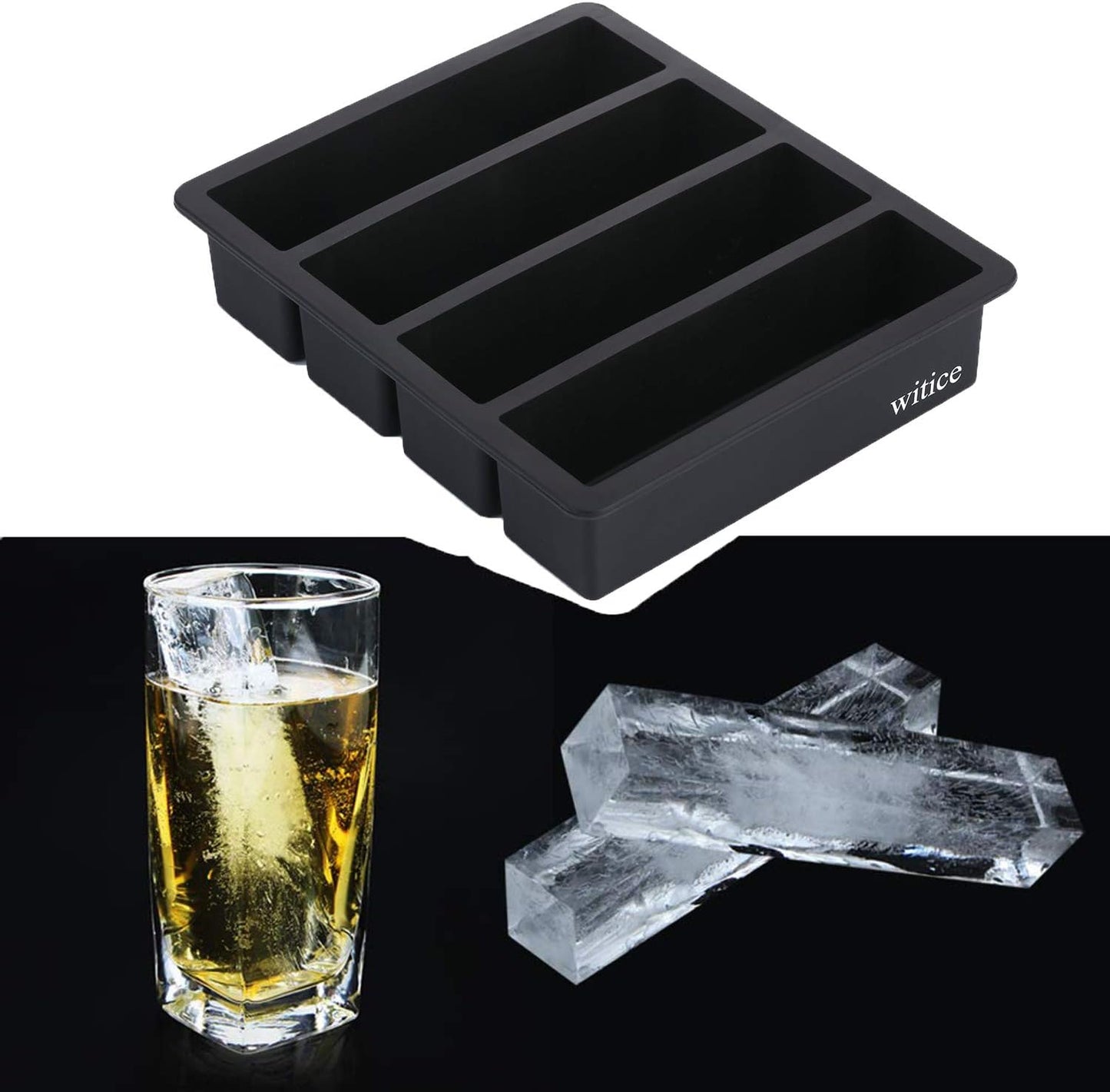 Silicone Ice Cube Trays Large for Whisky(2-Pack) - Butter Mold,With Easy Release Ice Cubes for Whiskey and For Cocktail,Food Grade