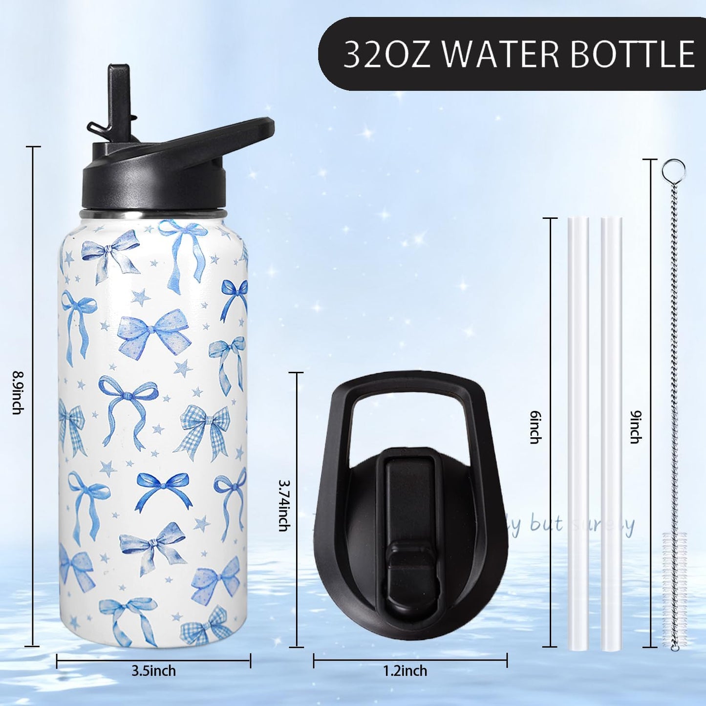 32 oz Pickleball Insulated Water Bottle with Straw - Pickleball Gym Hiking Sports Coffee Mug | Perfect Pickleball Gifts for Women, Pickleball Decor Accessories