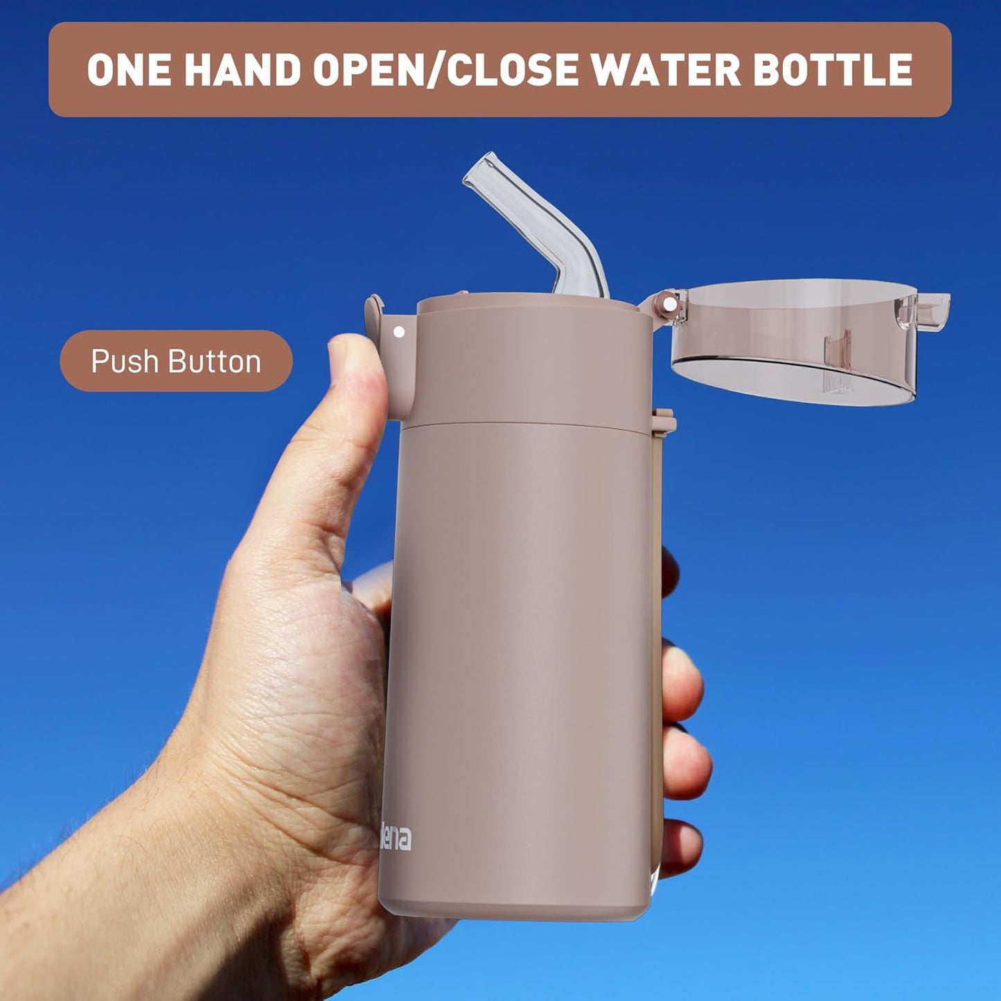5oz Small Water Bottles with Straw, Mini Water Bottle with One-Hand Open Design, Leak-Proof Locking Lid for Hot&Cold Drinks, Small Travel Water Bottle - 100% Leakproof for School, Travel...(Mint)