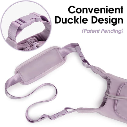 Ceneda Water Bottle Carrier Bag with Phone Pocket 32oz 40oz Tumbler Insulated Water Bottle Holder with Adjustable Shoulder Strap Carrier Sling Bag (Purple)