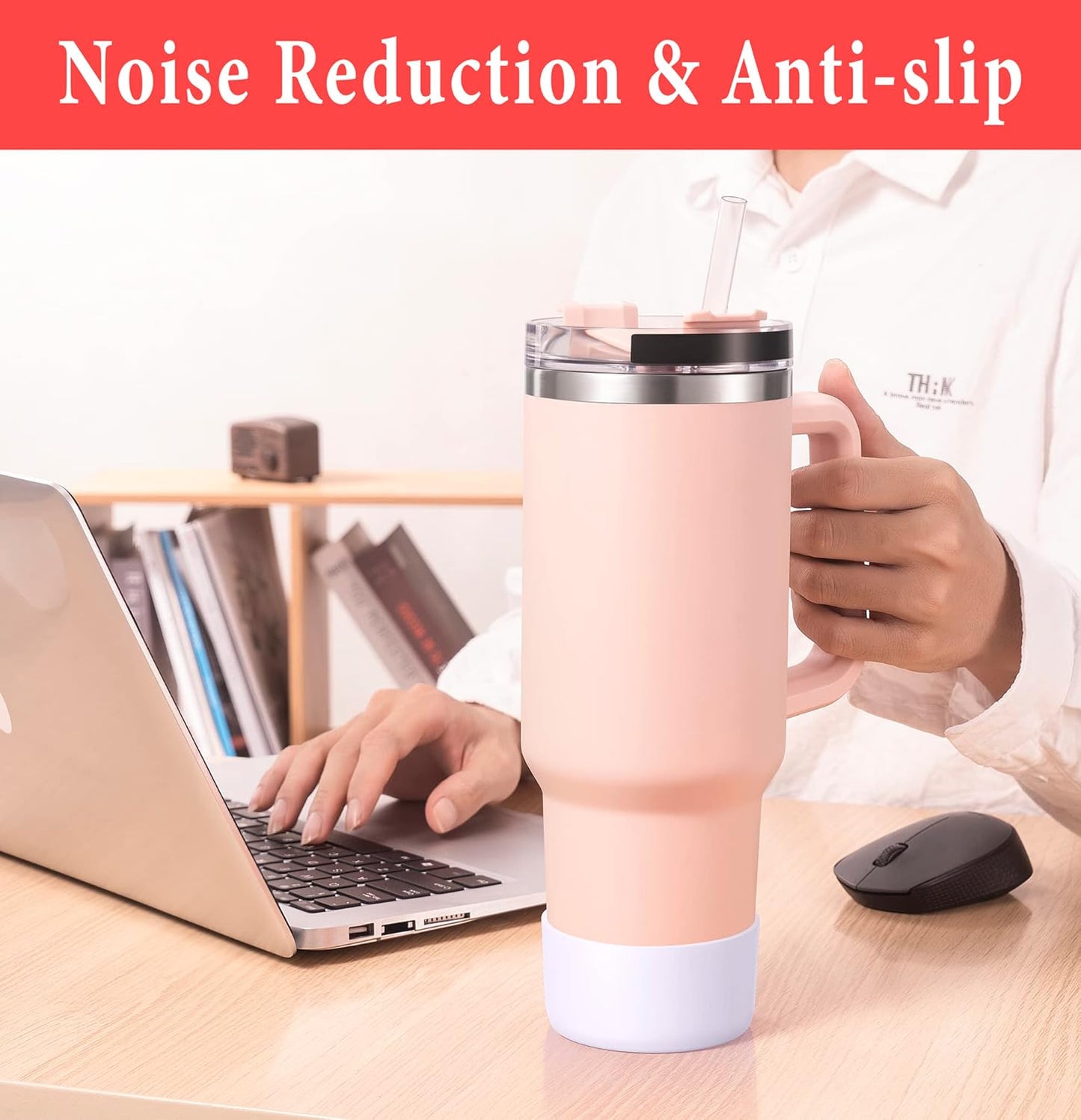 KTKUDY 2Pcs Silicone Boot for Stanley Quencher Tumbler 30 oz 40 oz & IceFlow 20 oz 30 oz & Fit Owala Freesip Water Bottle & Fit Hydro Flask & More - Cup Bottom Accessories Fit Stanley Cup