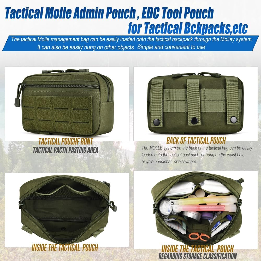 Upgraded Tactical Drawstring Molle Water Bottle Holder Tactical Pouches