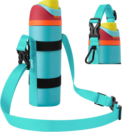 EasyAcc Water Bottle Holder Strap Sling, for Owala FreeSip 24 32 40 oz, Hydro Flask, Cirkul, Yeti, Stanley Flip, Universal Water Bottles, with Carabiner, for Walking Curise Travel (Bottle Excluded)
