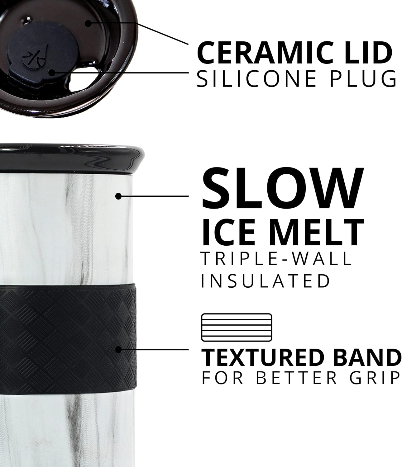 Elemental Artisan Insulated Tumbler, Triple Wall Coffee Travel Mug, Reusable Stainless Steel Coffee Tumbler with Ceramic Lid, Thermal Coffee Cups for Hot (6 Hrs) & Cold (18 Hrs), 16oz - Forest Green