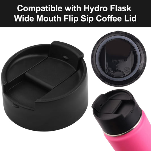 Silicone Ring for Hydro Flask Wide Mouth Flip Sip Coffee Lid, Rubber Seal Gasket for Hydro Flask Coffee Tumbler Chug Cap, Leak Proof O-Ring, Rubber Sealing Insert Parts, White 6pcs