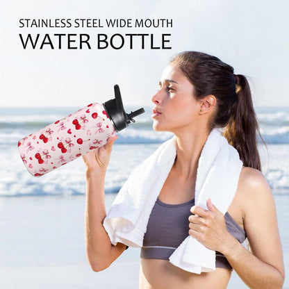 32 oz Pickleball Insulated Water Bottle with Straw - Pickleball Gym Hiking Sports Coffee Mug | Perfect Pickleball Gifts for Women, Pickleball Decor Accessories
