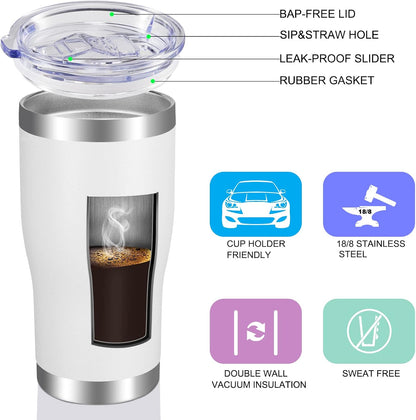 VEGOND 20oz Tumbler Stainless Steel Tumbler Cup with Lid And Straw Vacuum Insulated Double Wall Travel Coffee Mug(Orange 1 Pack)