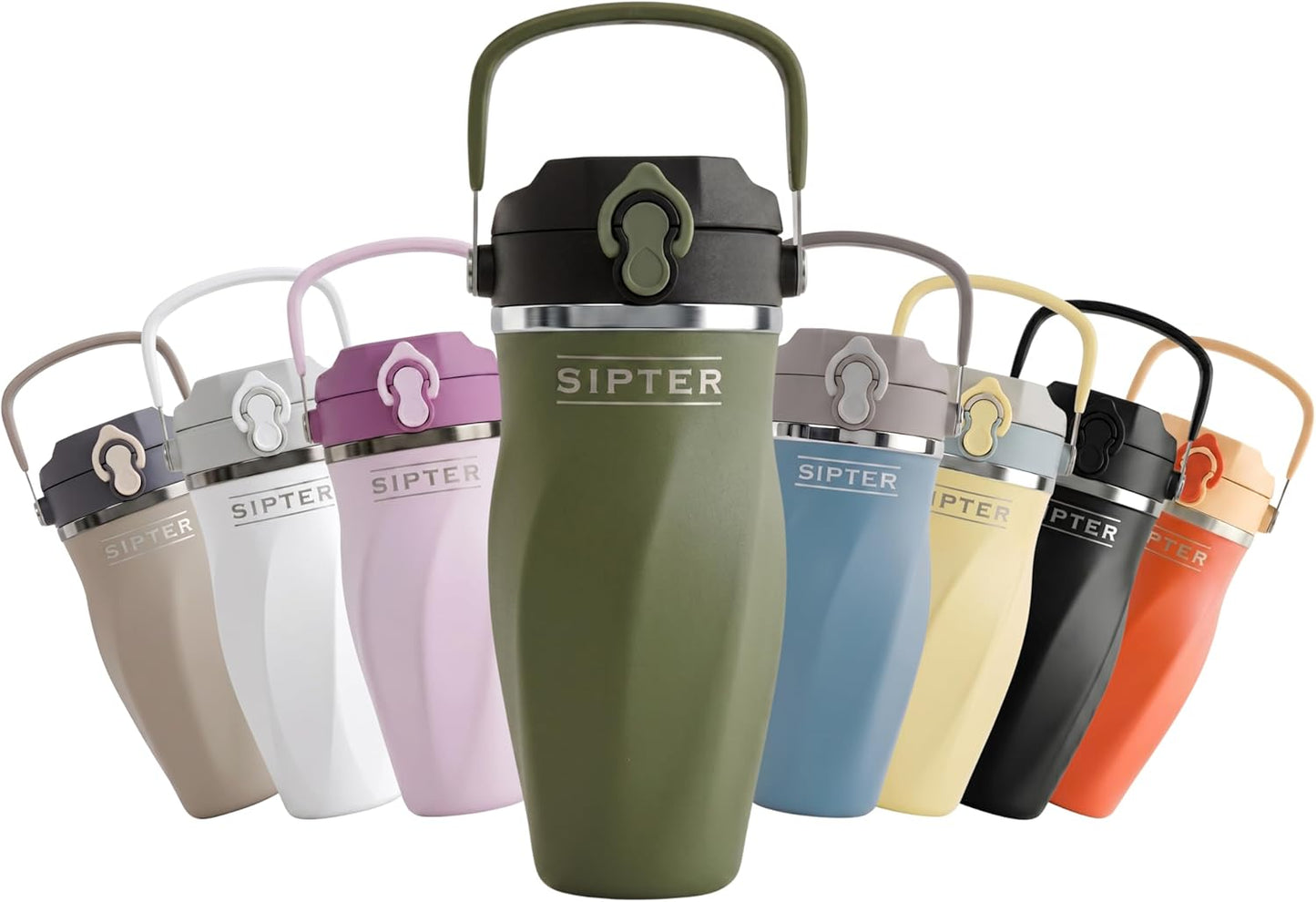 Earth Stone - 24oz Insulated Protein Shaker Bottle - Medical-Grade 316 Stainless Steel - Patent-Pending Clump-Free Design - Odor Proof & Leak-Proof Metal Blender Cup
