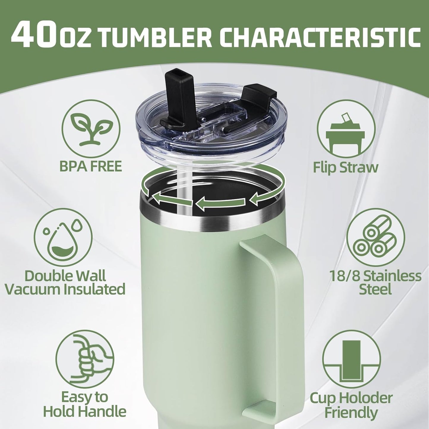 20 oz Tumbler with Handle, Stainless Steel Insulated Tumbler with Lid and Straw, Double Wall Vacuum Coffee Mug Tumbler, Insulated Coffee Thermal Cup for Cold and Hot (Light Purple)