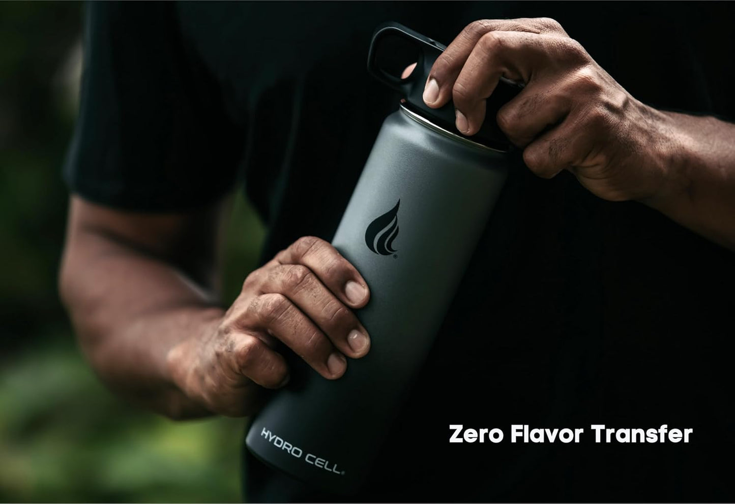 HYDRO CELL Stainless Steel Insulated Water Bottle with Straw - For Cold & Hot Drinks - Metal Vacuum Flask with Screw Cap and Modern Leakproof Sport Thermos for Adults (Neon 18oz)