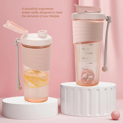 Shaker Bottle for Protein Mixes，24 oz，Protein Shaker Bottles with Whisk Ball, Mixer Bottle, Protein Bottle,Portable Pre Workout Whey Protein Drink Shaker Cup，Pink