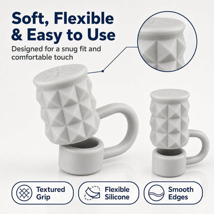 BTYHAOS Silicone Straw Caps for 10mm Tumblers | Reusable Dust-Proof Straw Toppers Compatible with Stanley 30oz & 40oz Tumblers (Purple Flower 3pc)
