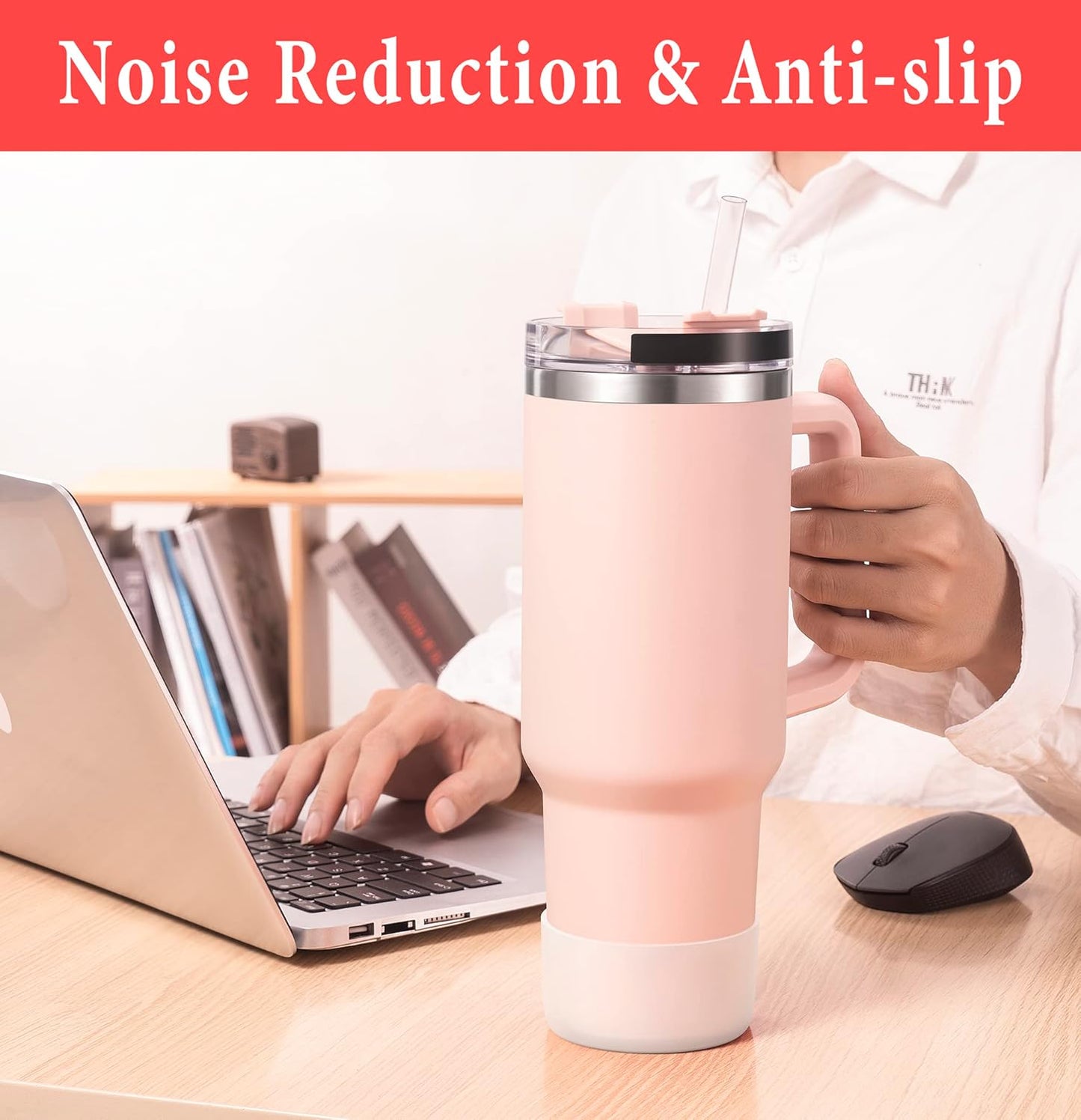 KTKUDY 2Pcs Silicone Boot for Stanley Quencher Tumbler 30 oz 40 oz & IceFlow 20 oz 30 oz & Fit Owala Freesip Water Bottle & Fit Hydro Flask & More - Cup Bottom Accessories Fit Stanley Cup