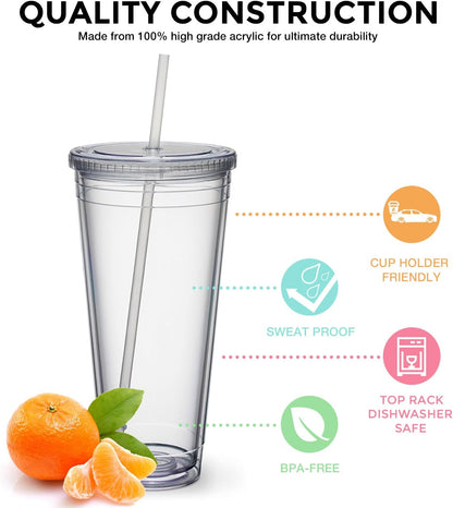 Maars® Insulated Travel Tumblers 32 oz. | Double Wall Acrylic | 3 Pack