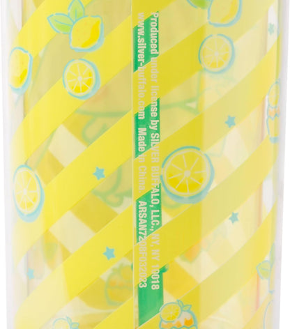 Silver Buffalo Sanrio Hello Kitty Milk Carton Pattern Plastic Boba Tumbler w Lid and Wide Straw, 24 Ounces