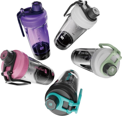VOLTRX Electric Protein Shaker Bottle - USB Rechargeable Mixer Cup for Shakes and Meal Replacements, BPA-Free Tritan, 20oz