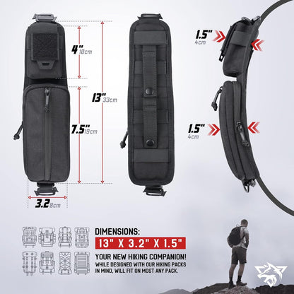 WYNEX Molle Tactical Pouches of Water Bottle Pouch Version, Tactical Accessories Backpack Strap Pouch Water Bottle Carrier Holder Molle Accessories for Backpacks