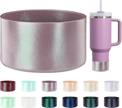 Glossy Gradient Silicone Boot, Compatible with Stanley H2.0 20-40oz & IceFlow 20-30oz, Chameleon Metallic Shimmer Cup Sleeve Protector for Hydroflask and Bottle Bottom with 2.8-3in