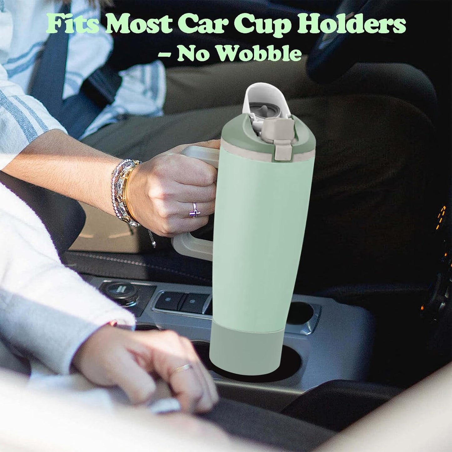 2PCS Silicone Boots for Owala 30oz & 40oz FreeSip Sway Bottles & Tumblers – Non-Slip, Scratch-Resistant, Stability Enhancer for Owala Accessories (Eucalyptus Green) - Colors A