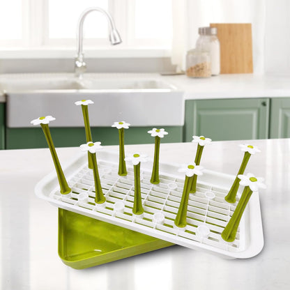 Removable Large Water Bottle Drying Rack, Vertical Bottle Drying Rack Kitchen Counter for Drinking Glass, Insulated Mugs, Baby Bottles, Sports Bottles, Plastic Bag, Wine Glass, Tumblers, Water Cups