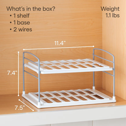 YouCopia UpSpace Water Bottle and Travel Mug Cabinet Organizer, Adjustable Storage Rack for Kitchen Organization, 3-Shelf