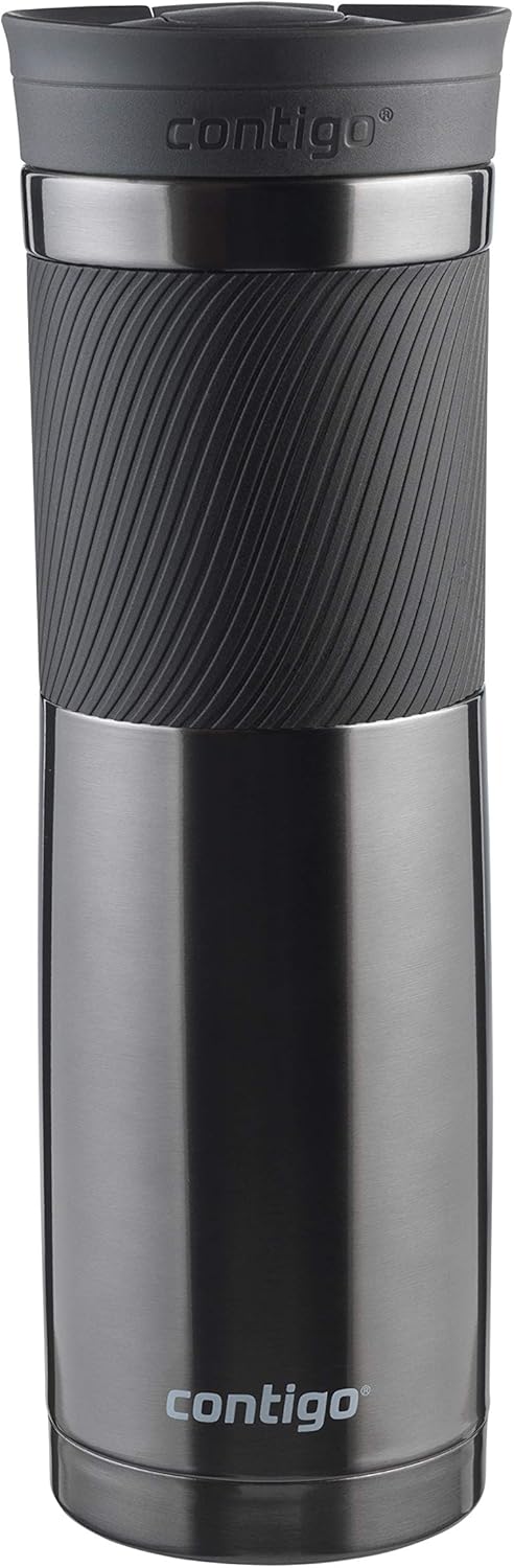 Contigo Byron Snapseal Travel Mug, Stainless Steel Thermal mug, vacuum flask, leakproof tumbler, coffee mug with BPA free Easy-Clean Lid, 470 ml, Vivacious