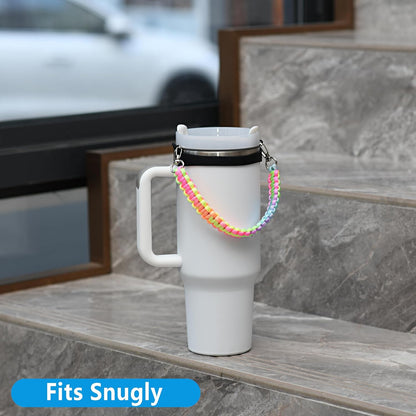 Wongeto Paracord Handle Strap for Stanley Cup - Heavy Duty Compatible with Stanley 40oz 30oz Tumbler, Stanley Cup Accessories