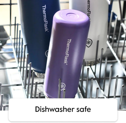 ThermoFlask Insulated Water Bottle with Spout Lid (24 oz, Lemonade Stand) - Leakproof, Stainless Steel Water Bottle for Cold & Hot Drinks, Travel & Daily Hydration