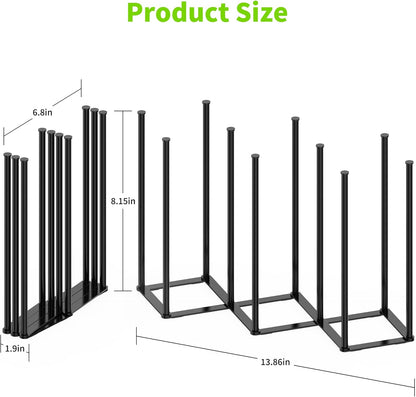 Collapsible Bottle Drying Rack, Foldable Baby Bottle Drying Rack, Portable Drainer Stand Holder for Water Bottles, Cup, Reusable Silicone Bag, Cutting Board (Black)