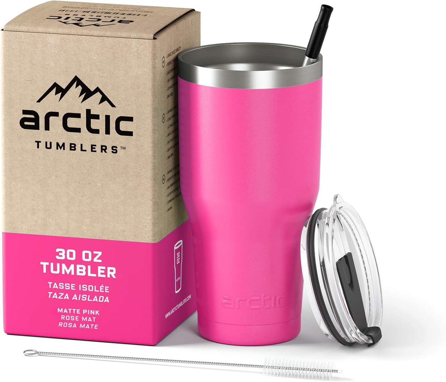 | 30 oz Tuscan Sun Insulated Tumbler with Straw & Cleaner - Retains Temperature up to 24hrs - Non-Spill Splash Proof Lid, Double Wall Vacuum Technology, BPA Free & Built to Last