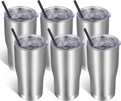 VEGOND 20oz Tumbler Stainless Steel Tumbler Cup with Lid And Straw Vacuum Insulated Double Wall Travel Coffee Mug(Orange 1 Pack)