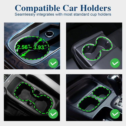Car Cup Holder Expander, Cup Holder Extender Adapter with Expandable Arm and Adjustable Base, Compatible with Yeti Ramblers 14-64oz, Hydro Flasks 18-64oz Most Coffee Mugs Bottles & Cups