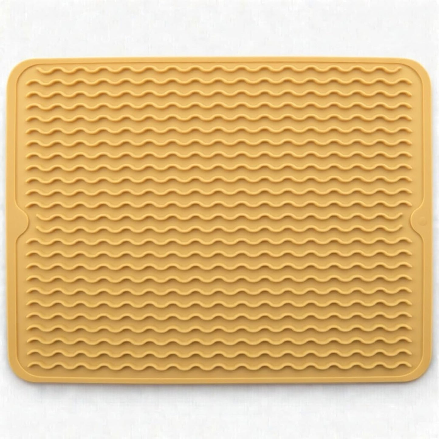 Silicone Drying Mat 16 × 12 – Gray Non-Slip Sink Mat for Kitchen Counter, Heat-Resistant Food-Grade Dish Pad, Easy-Clean Multipurpose Drawer Liner (Gray, 16'' x 12'')