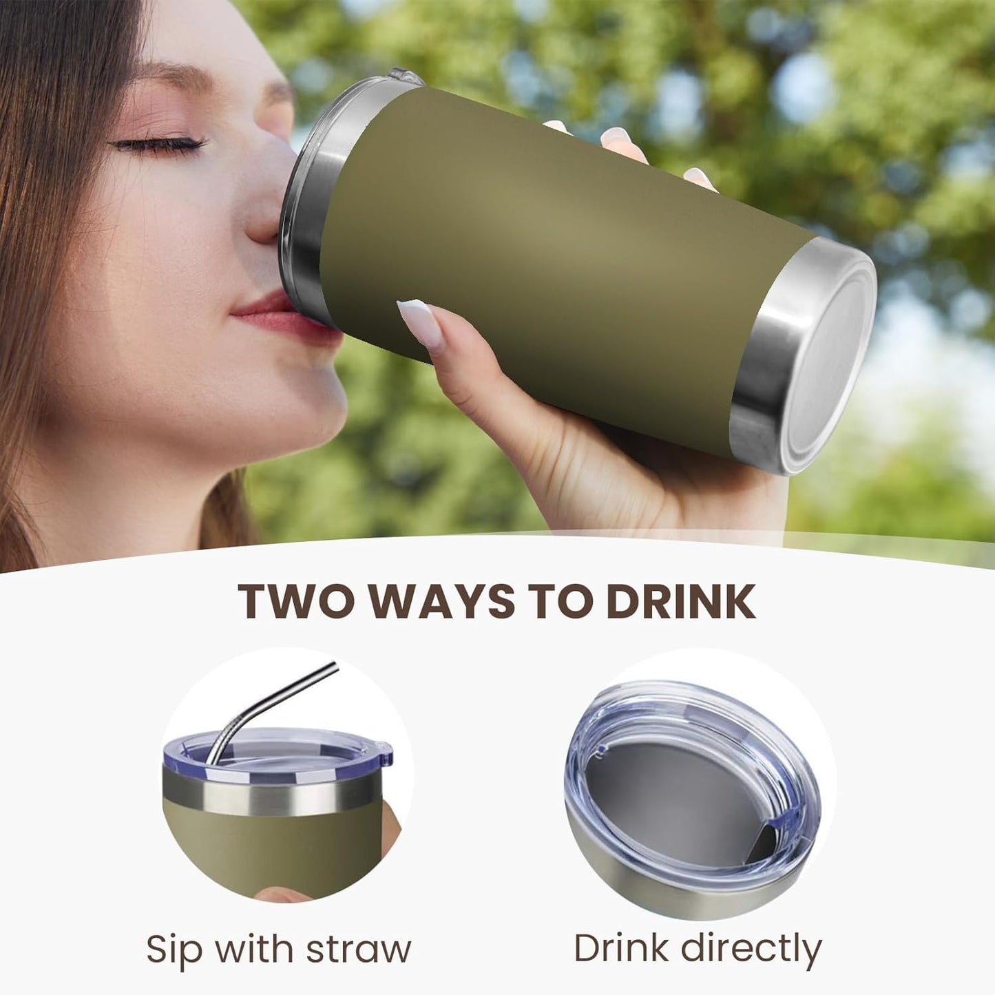 MEWAY 20oz Tumbler Cup Double Wall Vacuum Insulated Travel Mug Bulk, Stainless Steel Tumblers with Lid and Straw, Durable Powder Coated Coffee Cups for Cold & Hot Drinks (Navy, 1)