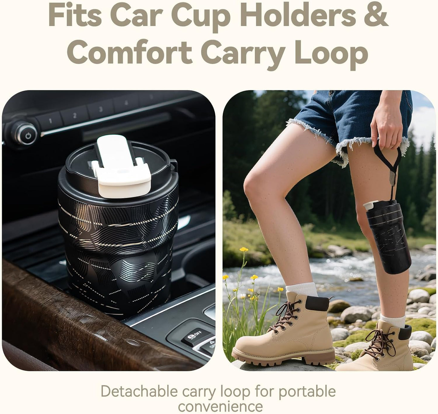 20oz Artic Ceramic Lined Coffee Tumbler, 3D Floral Print Design, Insulated Stainless Steel Travel Mug with Lid and Straw, BPA-Free Leak-Proof for Hot & Iced Coffee Tea, Unique Gifts for Women